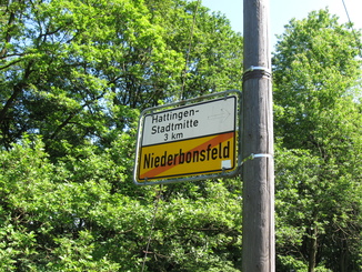 Ortsschild Hattingen-Niederbonsfeld